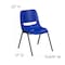 Flash Furniture Stack Chair, Navy w/ Black Frame, 12"H RUT-12-NVY-BLACK-GG - alternate 3